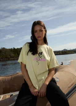 Tees & Shirts<Afends No Fury  - Oversized Tee Lemongrass