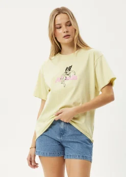 Tees & Shirts<Afends No Fury  - Oversized Tee Lemongrass