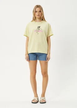 Tees & Shirts<Afends No Fury  - Oversized Tee Lemongrass