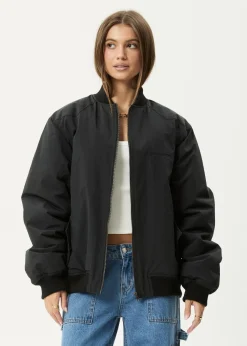 Jackets|Outerwear<Afends No More Bombs  - Bomber Jacket Black