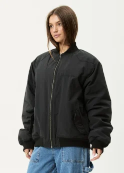 Jackets|Outerwear<Afends No More Bombs  - Bomber Jacket Black