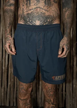 Boardshorts<Afends Nuts N Bolts  - Baywatch Swim Short 18" Deep Sea
