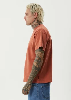 T-Shirts<Afends Nuts N Bolts  - Heavyweight Boxy Tee Terra