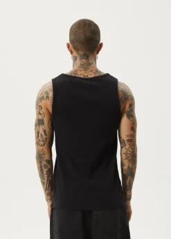 Sleeveless<Afends Paramount  - Rib Singlet Black