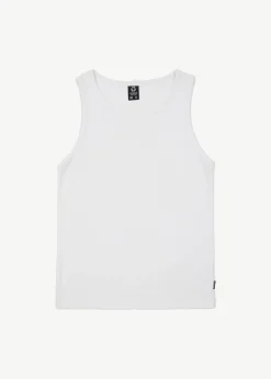 Sleeveless<Afends Paramount  - Rib Singlet White