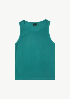 Sleeveless<Afends Paramount  - Rib Singlet Washed Pine