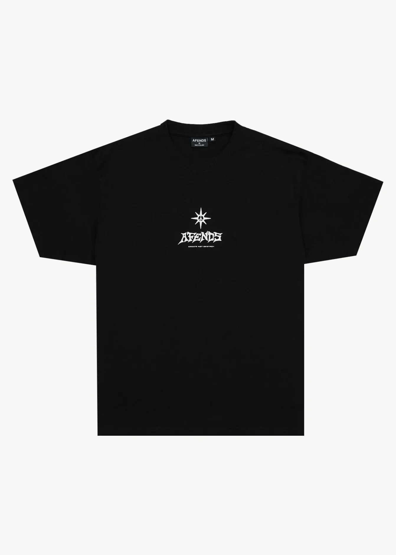 T-Shirts<Afends Peace Out - Boxy Tee Black
