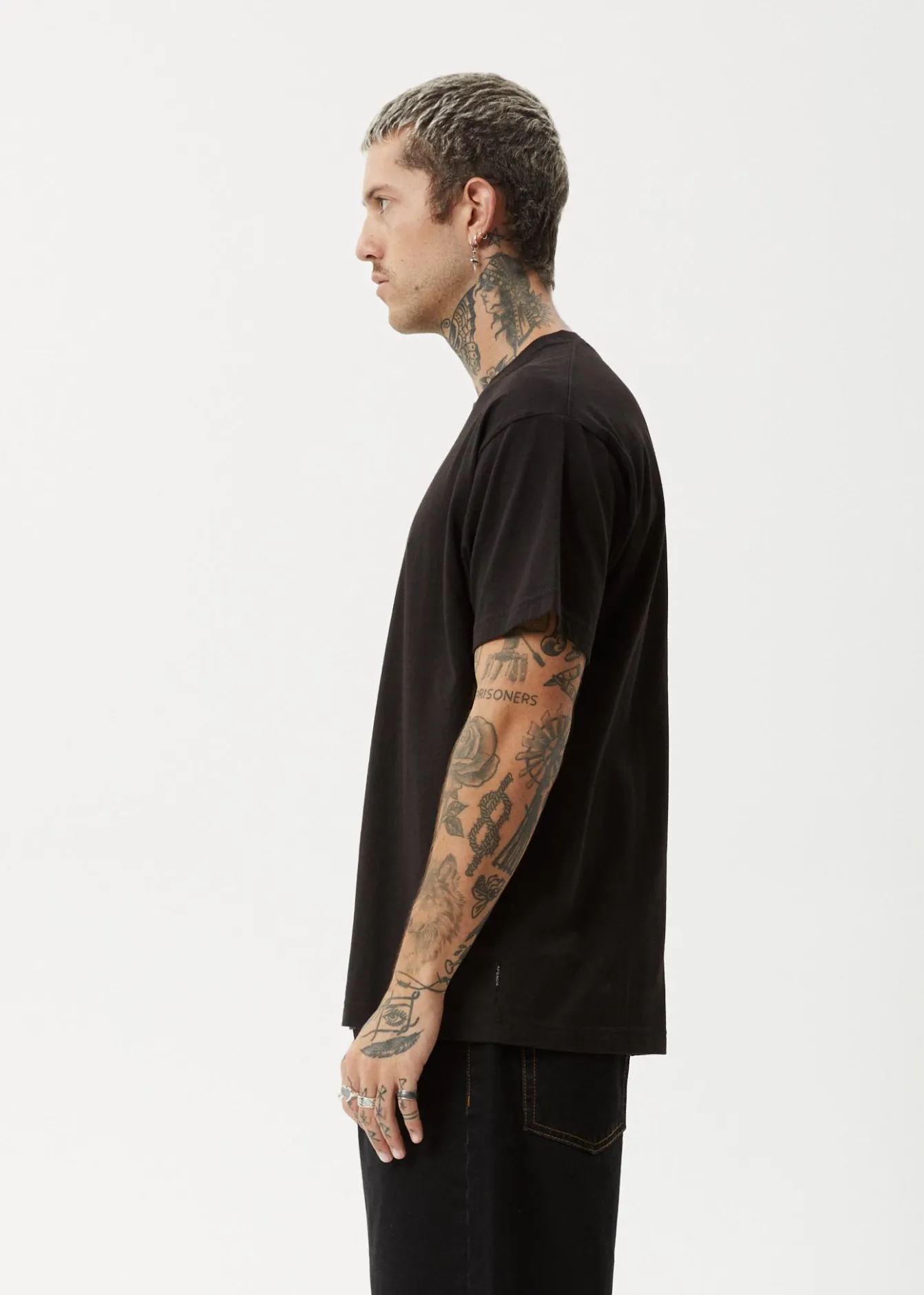 T-Shirts<Afends Peace Out - Boxy Tee Black