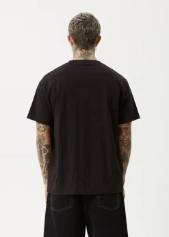 T-Shirts<Afends Peace Out - Boxy Tee Black