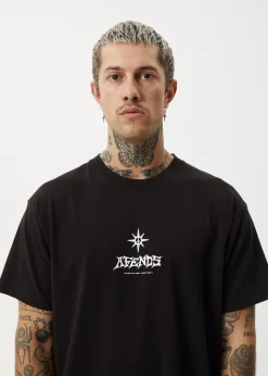 T-Shirts<Afends Peace Out - Boxy Tee Black