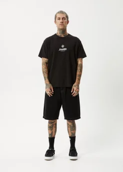 T-Shirts<Afends Peace Out - Boxy Tee Black