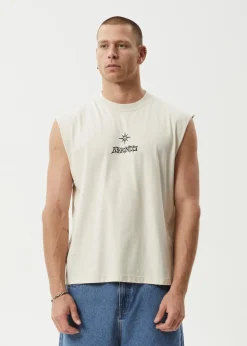 Sleeveless<Afends Peace Out  - Sleeveless Tee Moonbeam
