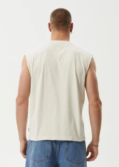 Sleeveless<Afends Peace Out  - Sleeveless Tee Moonbeam