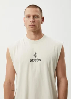 Sleeveless<Afends Peace Out  - Sleeveless Tee Moonbeam