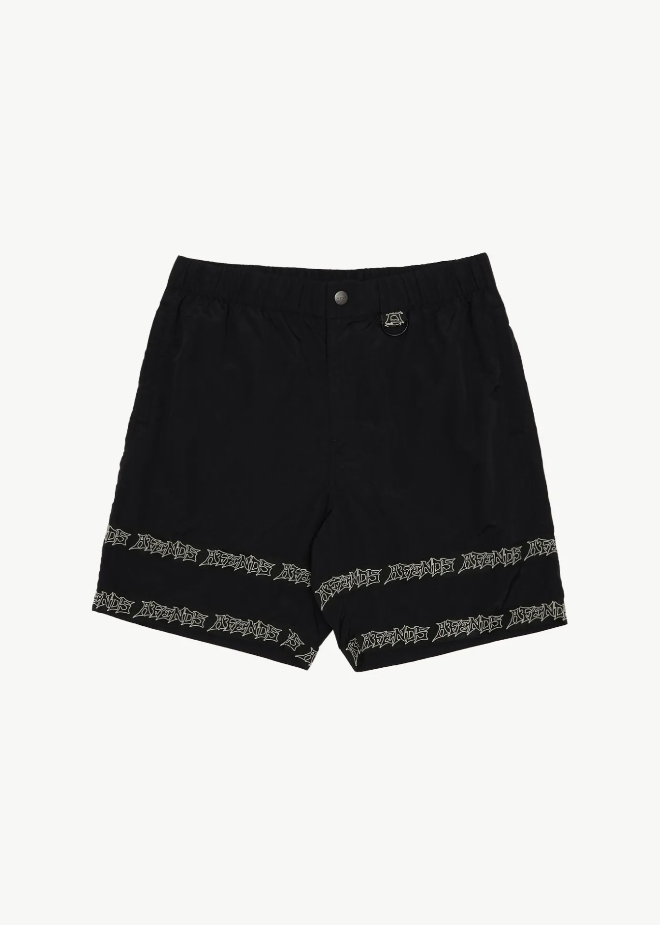 Shorts<Afends Peace Out Tape - Elastic Waist Short Black