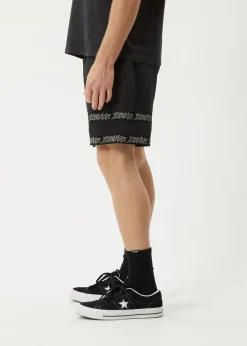 Shorts<Afends Peace Out Tape - Elastic Waist Short Black