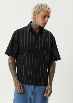 Shirts<Afends Pin Head  - Short Sleeve Shirt Black