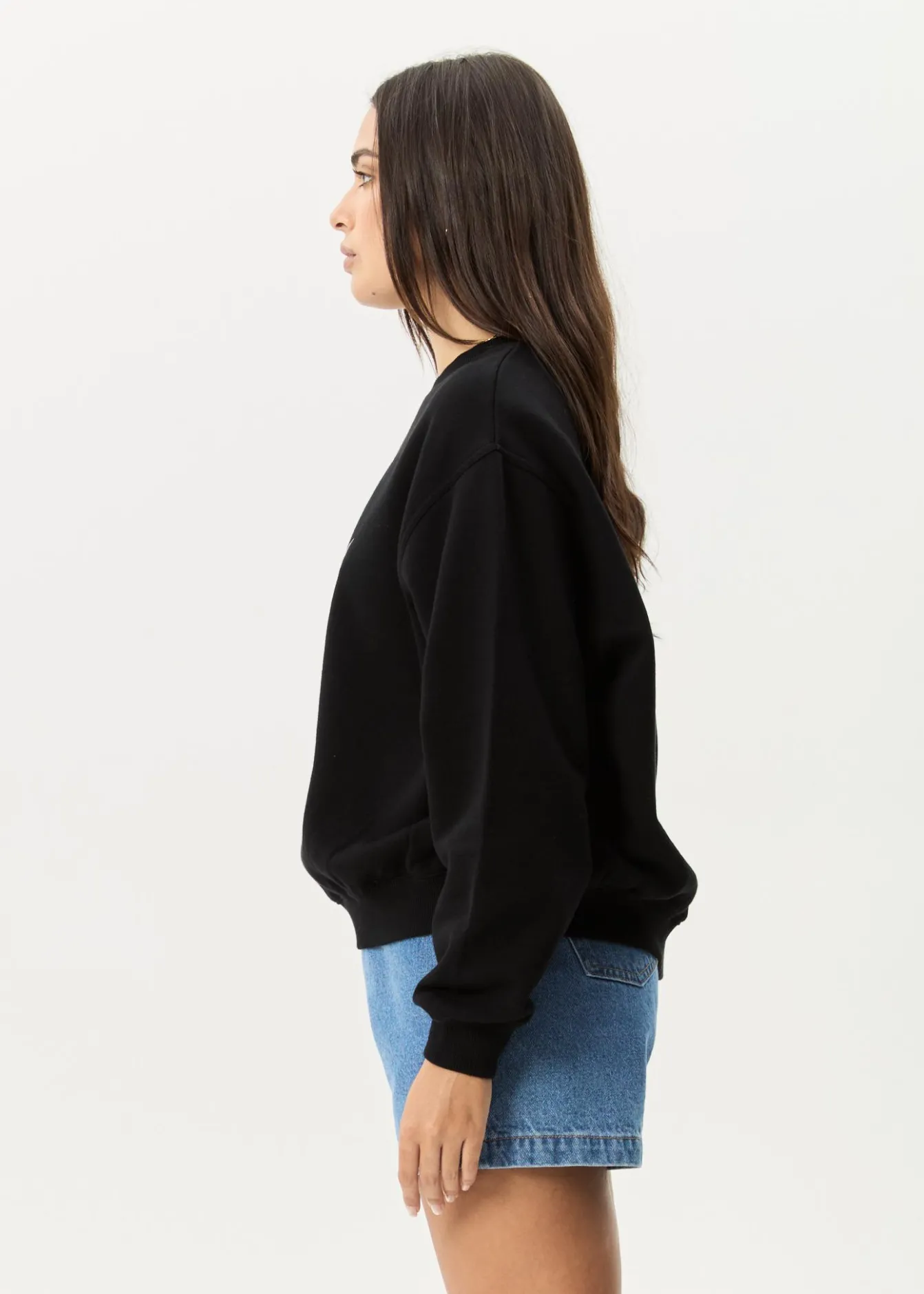Outerwear<Afends Pixie - Crew Neck Jumper Black