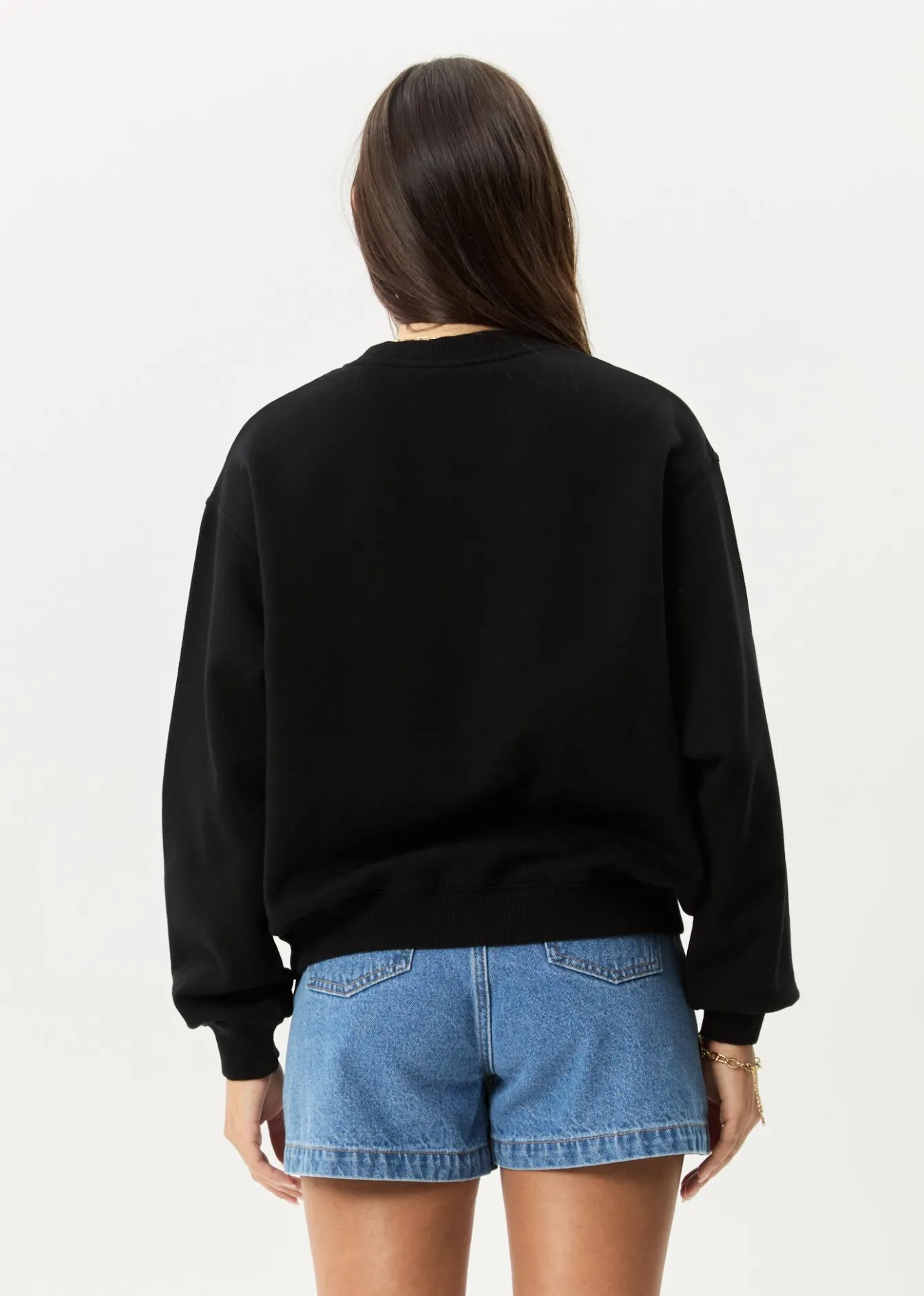 Outerwear<Afends Pixie - Crew Neck Jumper Black