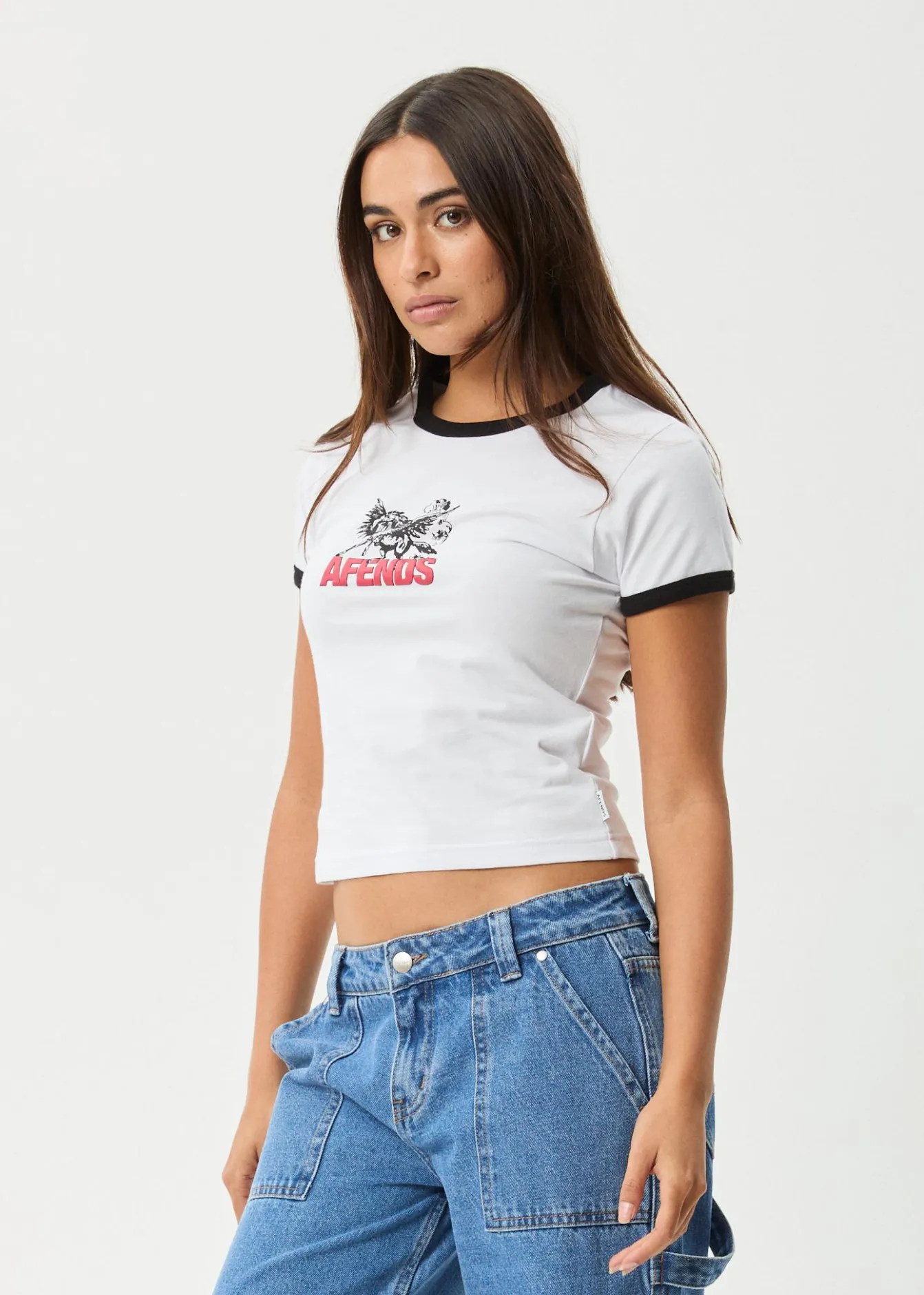 Tees & Shirts<Afends Pony Up - Ringer Tee White