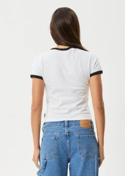 Tees & Shirts<Afends Pony Up - Ringer Tee White