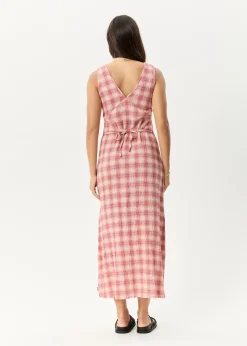 Dresses<Afends Position - Seersucker Maxi Dress Red Check
