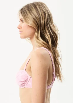 Swimwear<Afends Rhye  - Terry Bikini Top Powder Pink