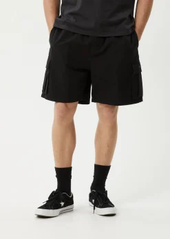 Shorts<Afends Ripped Out 98  - Oversized Cargo Short 20" Black