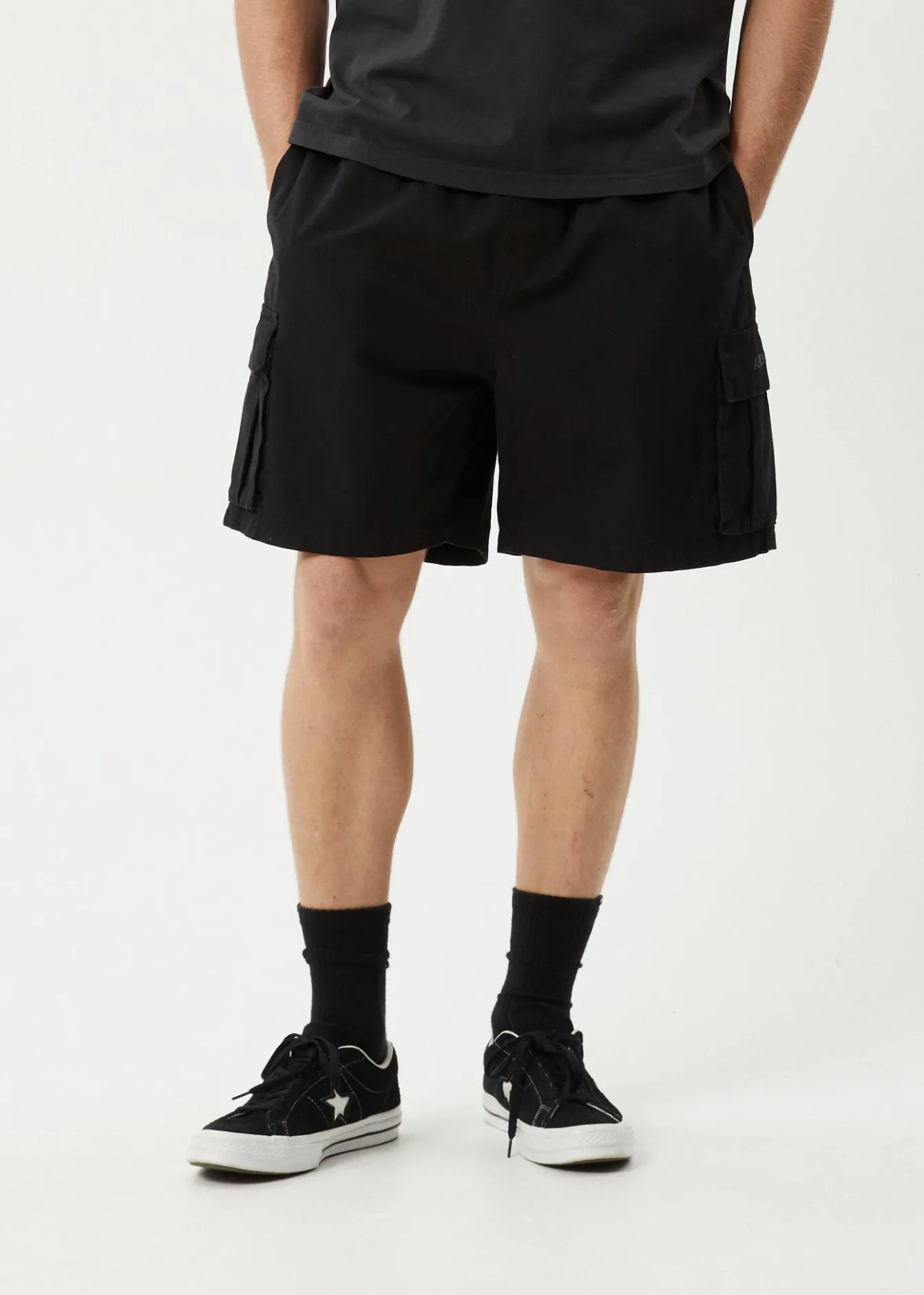 Shorts<Afends Ripped Out 98 - Oversized Cargo Short 20" Black