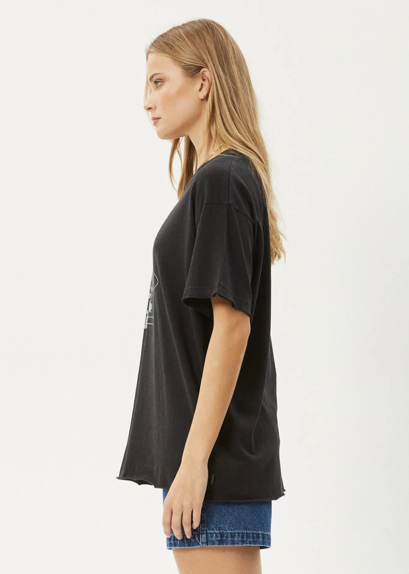 Tees & Shirts<Afends Rodeo - Oversized Tee Stone Black
