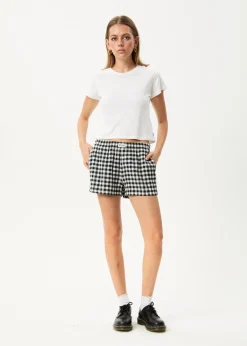 Sets & Co-Ords|Shorts<Afends Rowan  - Seersucker Boxer Short Black / White