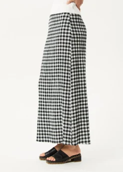 Sets & Co-Ords|Skirts<Afends Rowan  - Seersucker Maxi Skirt Black / White