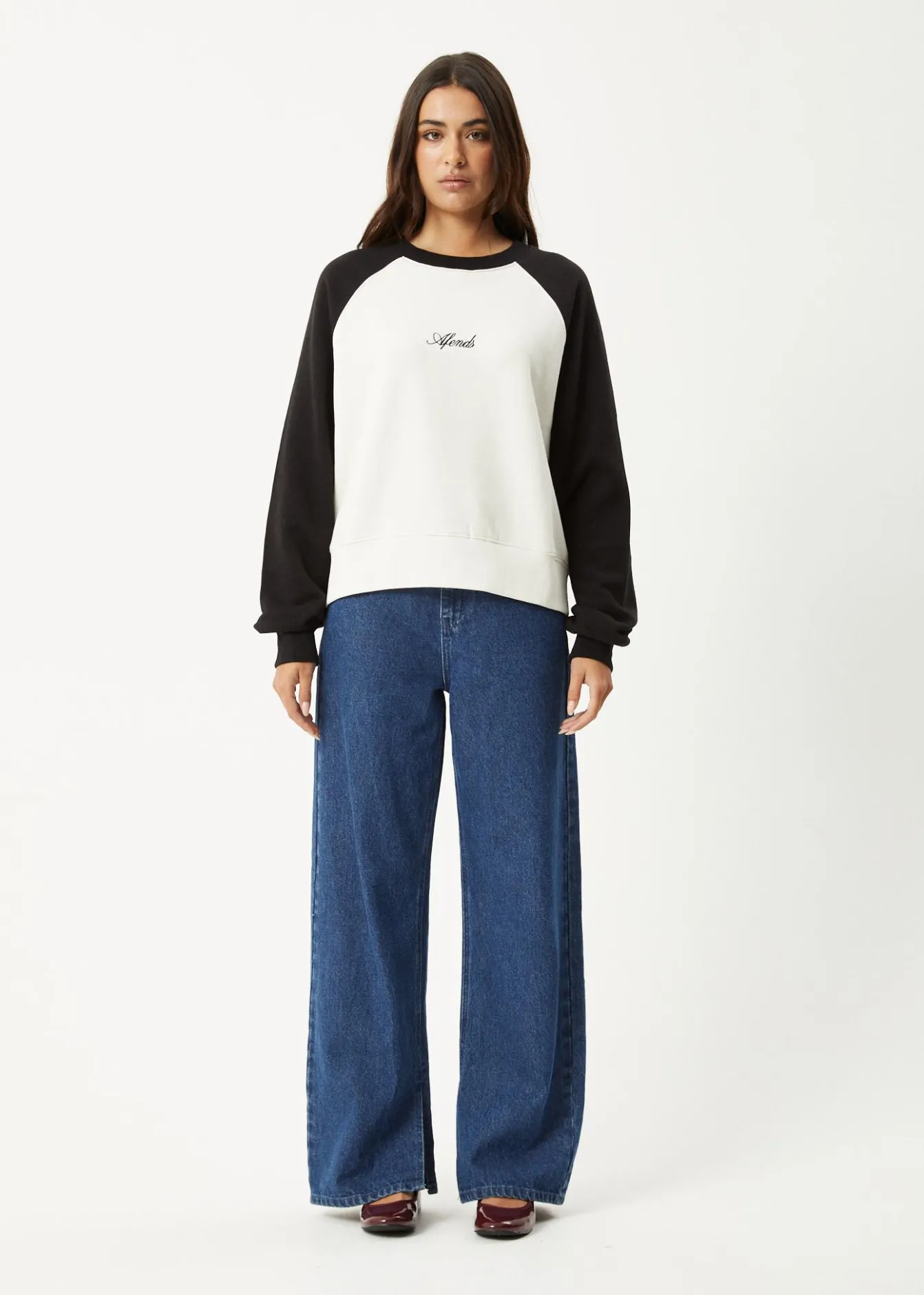 Outerwear|Essentials<Afends Ryan - Crew Neck Jumper Black