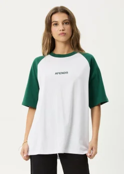 Tees & Shirts|Essentials<Afends Ryan  - Oversized Raglan Tee Hunter Green