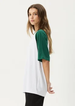 Tees & Shirts|Essentials<Afends Ryan - Oversized Raglan Tee Hunter Green