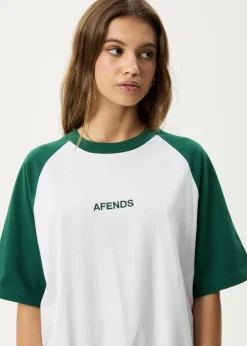 Tees & Shirts|Essentials<Afends Ryan - Oversized Raglan Tee Hunter Green