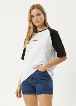 Tees & Shirts|Essentials<Afends Ryan  - Oversized Raglan Tee Black