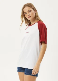 Tees & Shirts|Essentials<Afends Ryan - Oversized Raglan Tee Ketchup