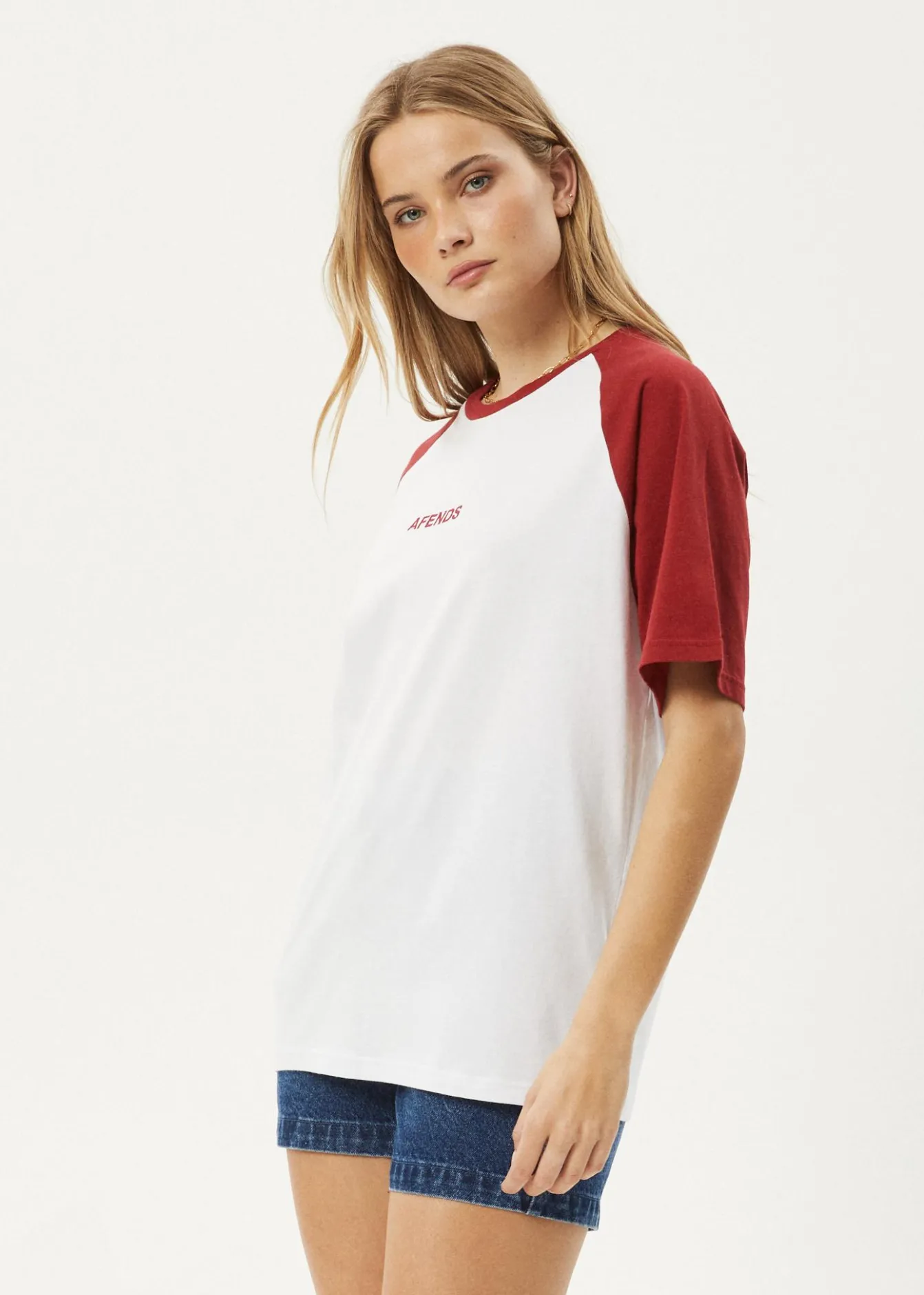 Tees & Shirts|Essentials<Afends Ryan - Oversized Raglan Tee Ketchup