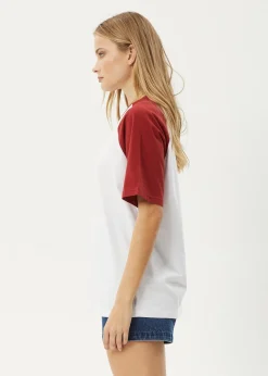 Tees & Shirts|Essentials<Afends Ryan - Oversized Raglan Tee Ketchup