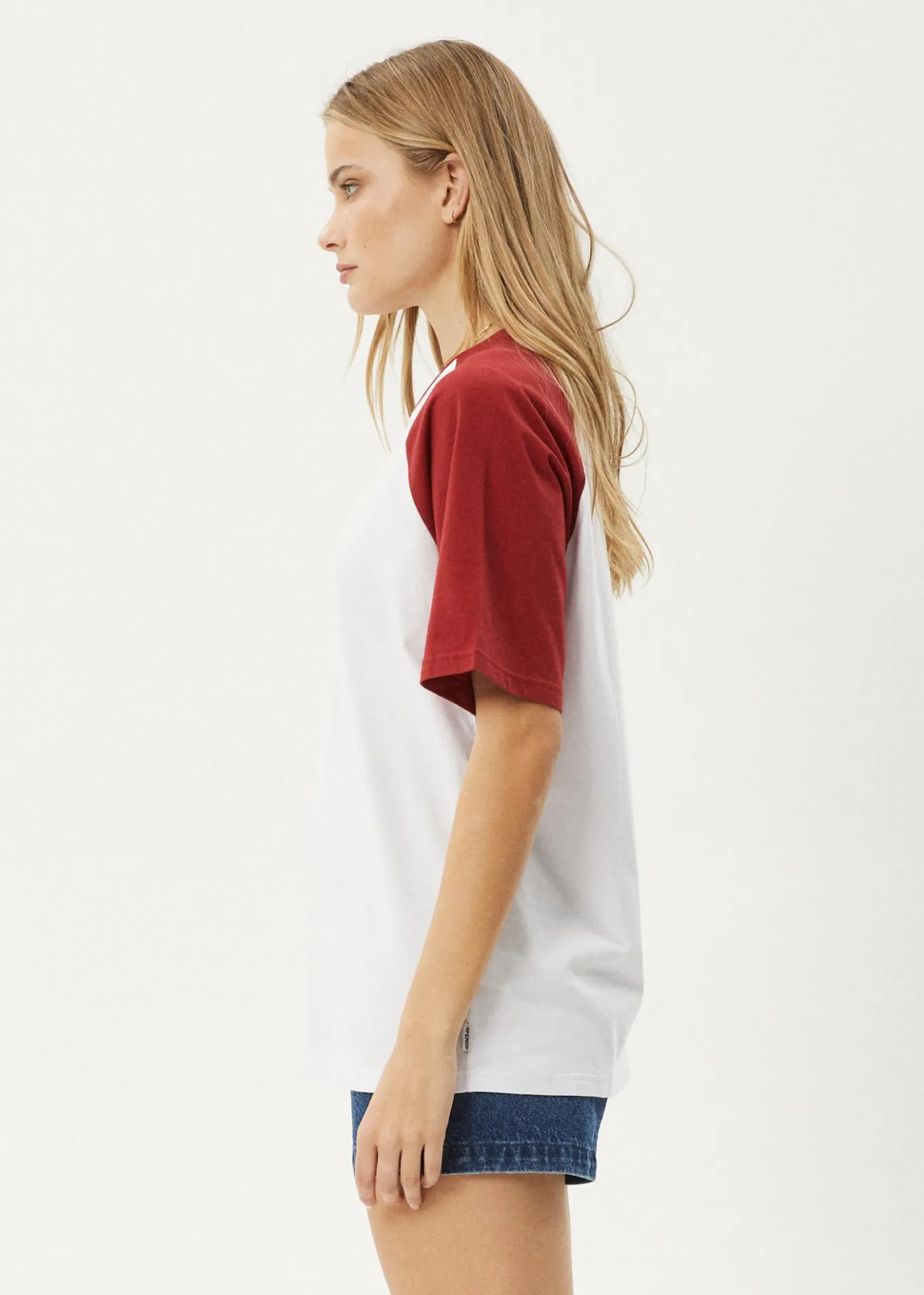 Tees & Shirts|Essentials<Afends Ryan - Oversized Raglan Tee Ketchup