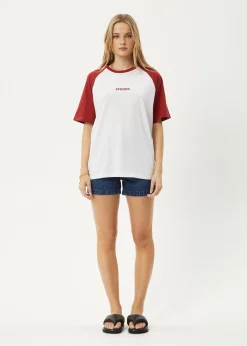 Tees & Shirts|Essentials<Afends Ryan - Oversized Raglan Tee Ketchup