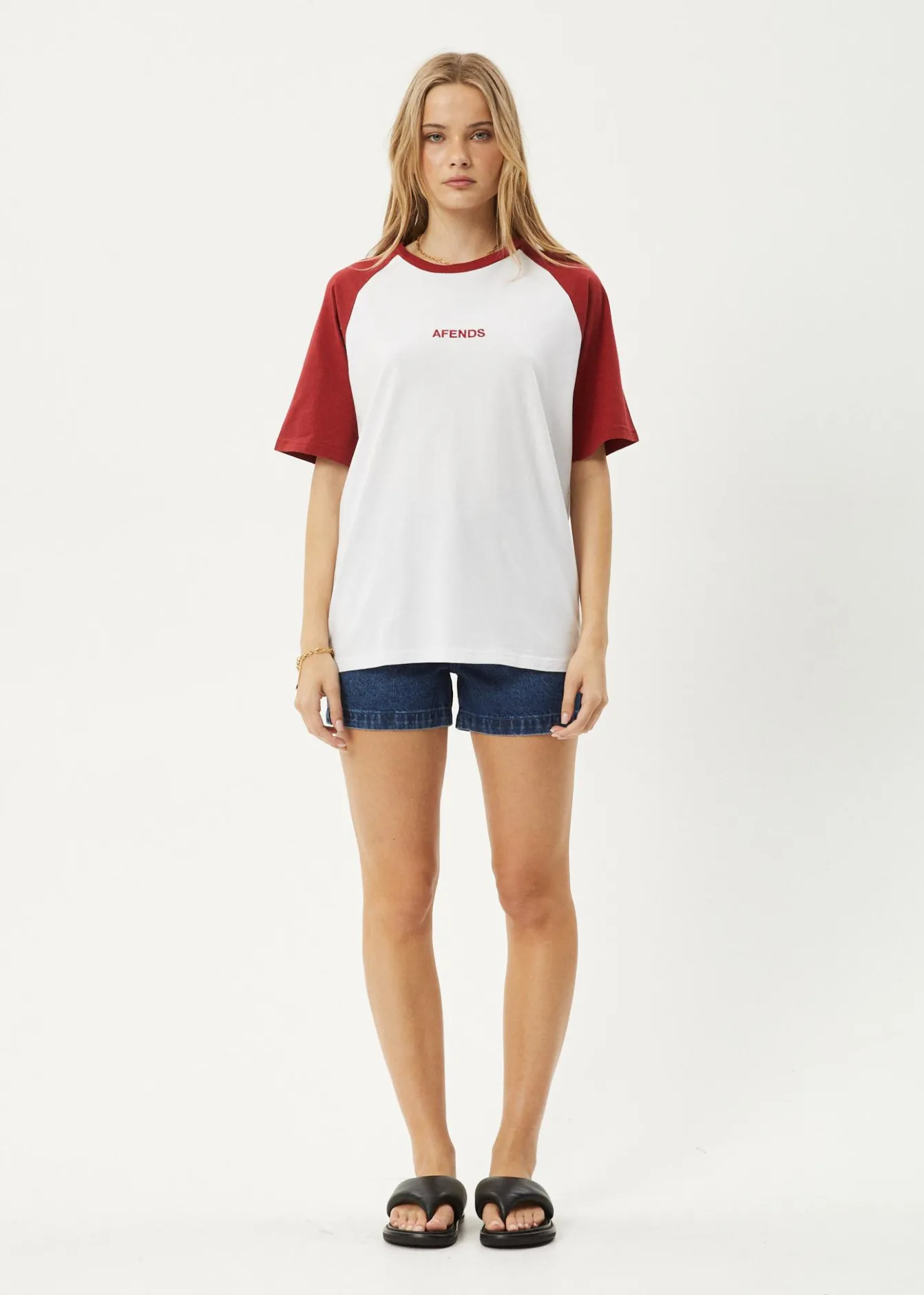 Tees & Shirts|Essentials<Afends Ryan - Oversized Raglan Tee Ketchup
