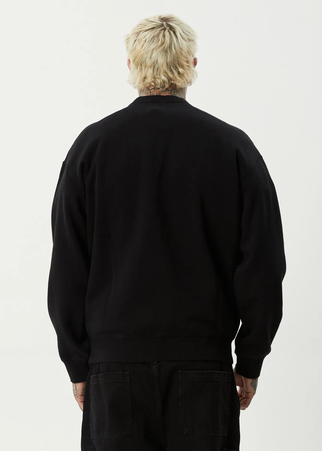 Sweaters & Hoodies<Afends Sadworld - Crew Neck Jumper Black