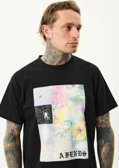T-Shirts<Afends Sadworld  - Heavyweight Boxy Tee Black