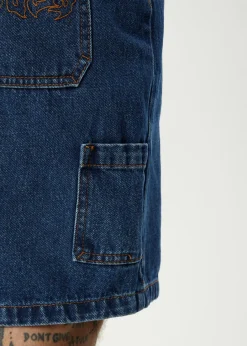Shorts<Afends Scorched Harper - Denim Baggy Workwear Short 22" Authentic Blue