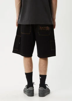 Shorts<Afends Scorched Harper - Denim Baggy Workwear Short 22" Washed Black
