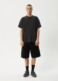 Shorts<Afends Scorched Harper - Denim Baggy Workwear Short 22" Washed Black