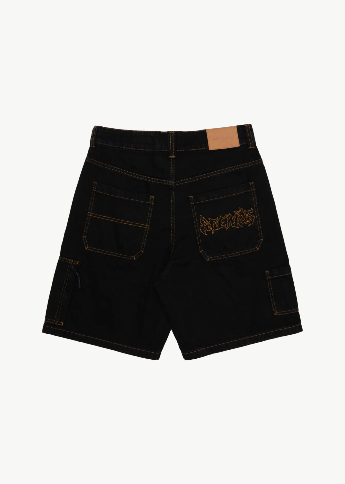 Shorts<Afends Scorched Harper - Denim Baggy Workwear Short 22" Washed Black