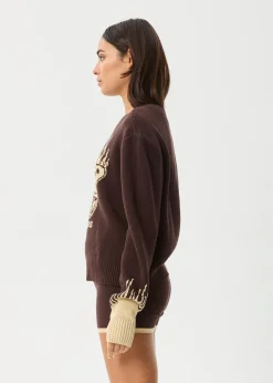 Sets & Co-Ords|Outerwear<Afends Set Fire  - Knit Jumper Coffee